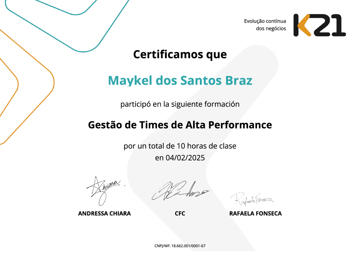 Certificado K21